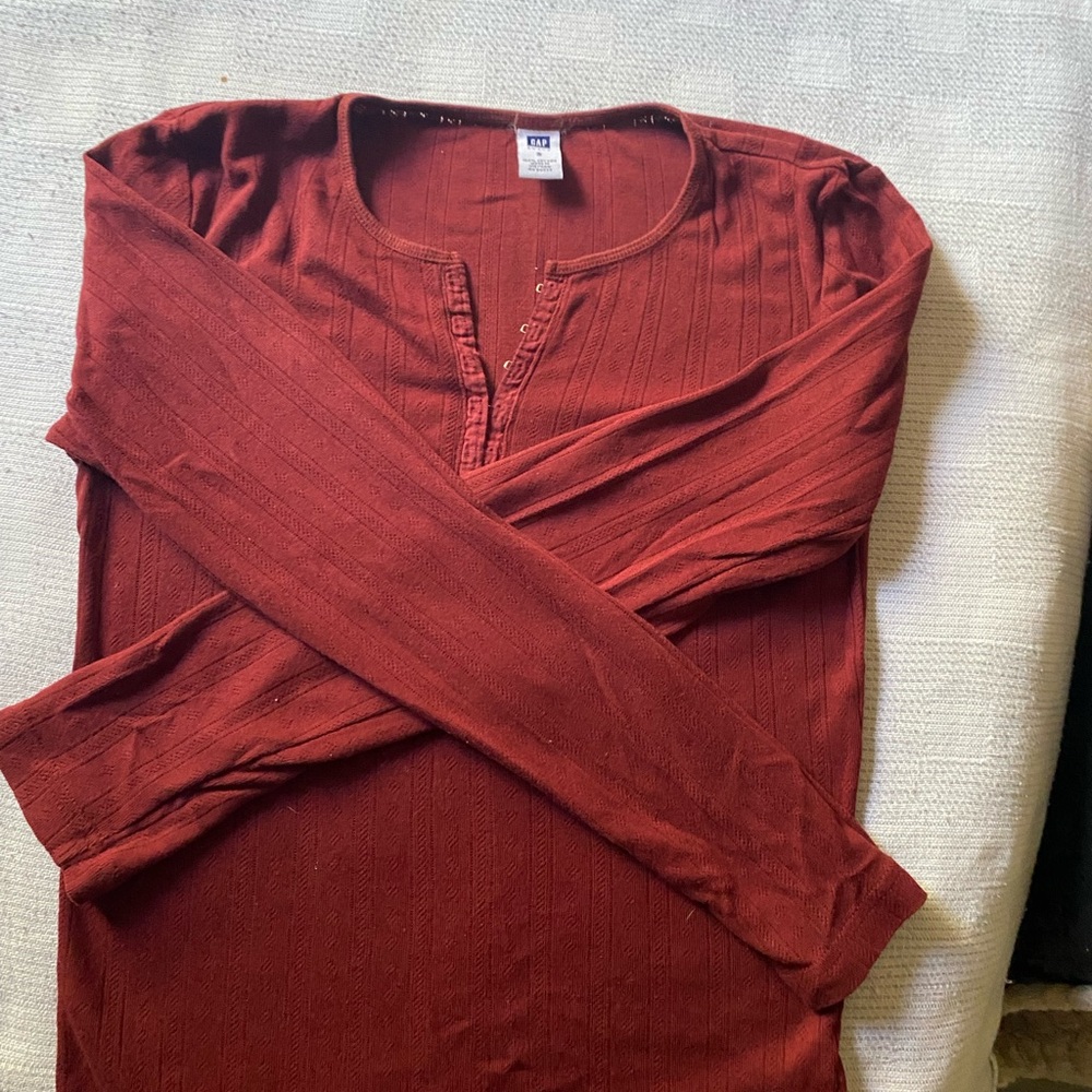 GAP Brown Long Sleeve Tee Casual Comfort